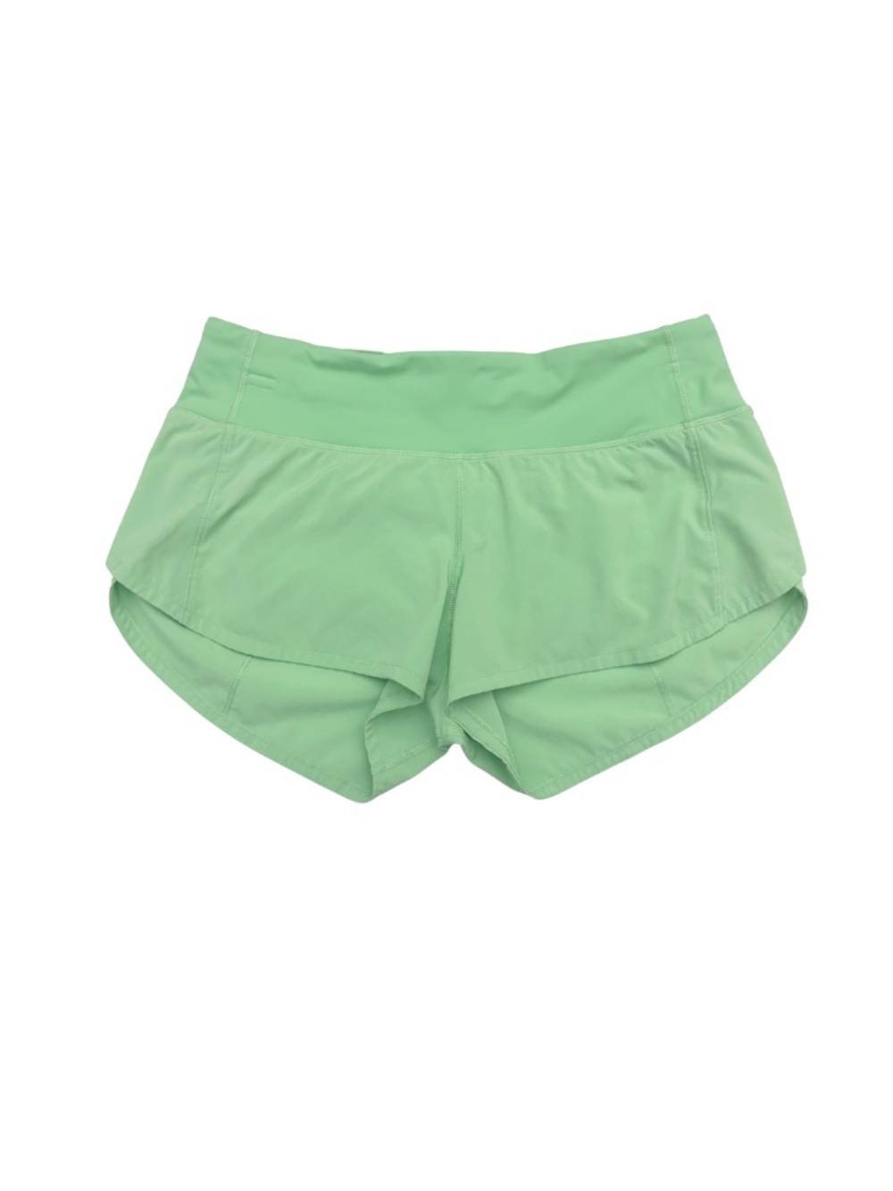 Lululemon Running Shorts Low Rise Speed Up Lined 3" Pistachio Green SIZE 4 RARE